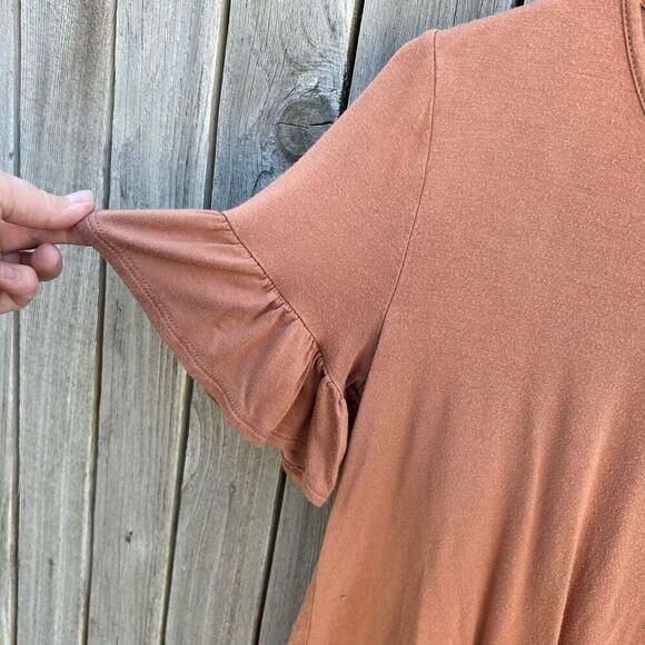 Yellow Chair blouse short sleeve tied at waist size small - Picture 2 of 6